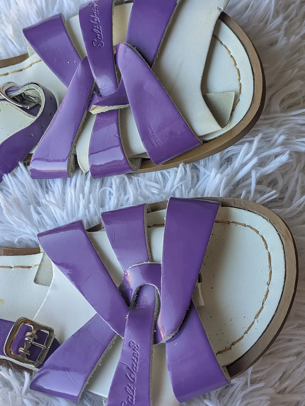 Saltwater By Hoy Purple Strappy Knot Sandals